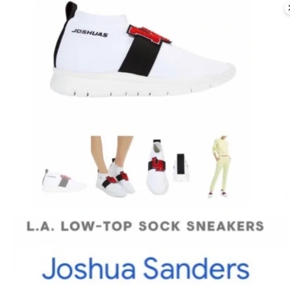 Joshua Sanders Kids White and Red Sneakers - Picture 6 of 7
